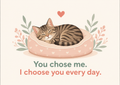 Pet Adoption Day Card – “You Chose Me, I Chose You” | 5×7 Folded Pet Greeting Card
