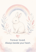 Pet Sympathy Card – “Forever Loved, Forever Remembered” | 5×7 Folded Pet Greeting Card
