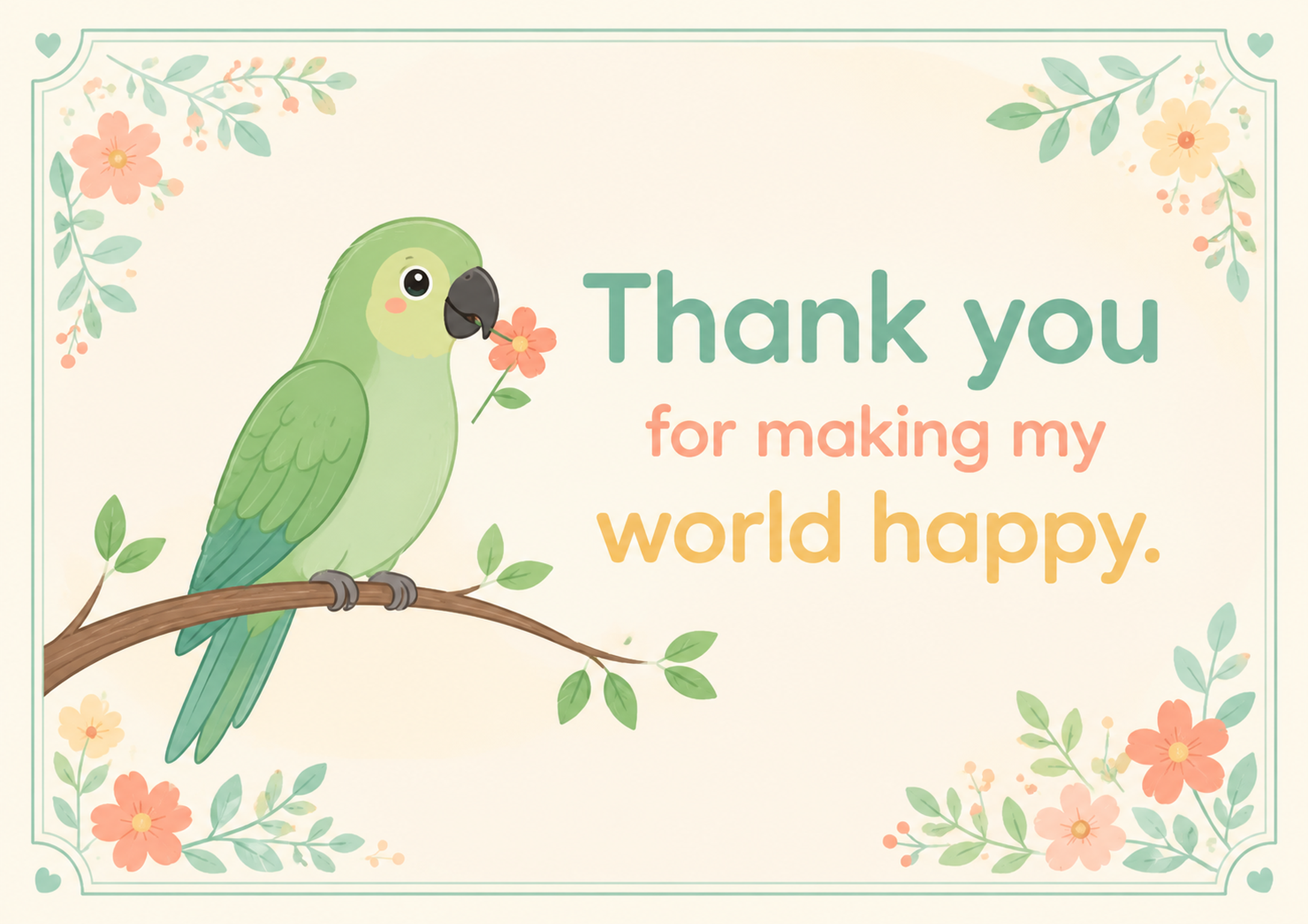 Thank You Pet Card – “Thanks for Being My Favorite Human” | 5×7 Folded Pet Greeting Card